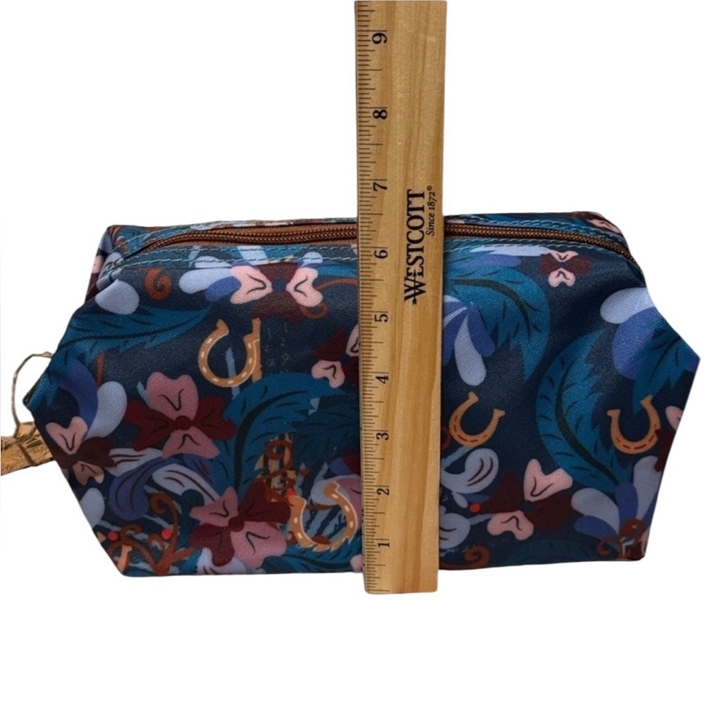Catchfly Gold Horseshoe Cosmetic Pouch Bag NWT - Picture 12 of 12